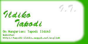 ildiko tapodi business card